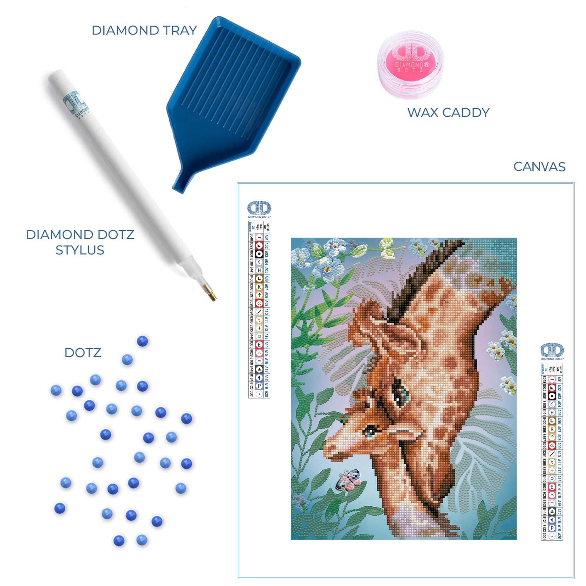 Diamond Dotz Guiding Love Giraffe  Diamond Painting Kits for Adults - Diamond Art Kits a Relaxing Creative Craft Kit with Dotz Gems Giraffe  10.6"x13.8"