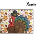 thumbnail image 3 of FREEAM Thanksgiving Turkey Non Slip Area Rug for Living Dinning Room Bedroom Kitchen48 x 63 Inch, Watercolor Turkey Maple Nursery Rug Floor Carpet, 3 of 6