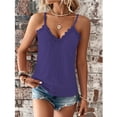 thumbnail image 2 of TRUBKH Camisole Tops for Women Spaghetti Strap Tank Top Crop Tank Tops for Women Racerback Tank Tops for Women V Neck Lace Lace Fashionable Camisole Vest Sleeveless Tops for Women Purple Xl, 2 of 6