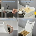 thumbnail image 5 of 3-Tiers Slim Bathroom Storage Cabinet, Waterproof Narrow Bathroom Storage, Movable Floor Cabinet Organizer with Drawers for Small Spaces, Kitchen, Living Room, 5 of 6