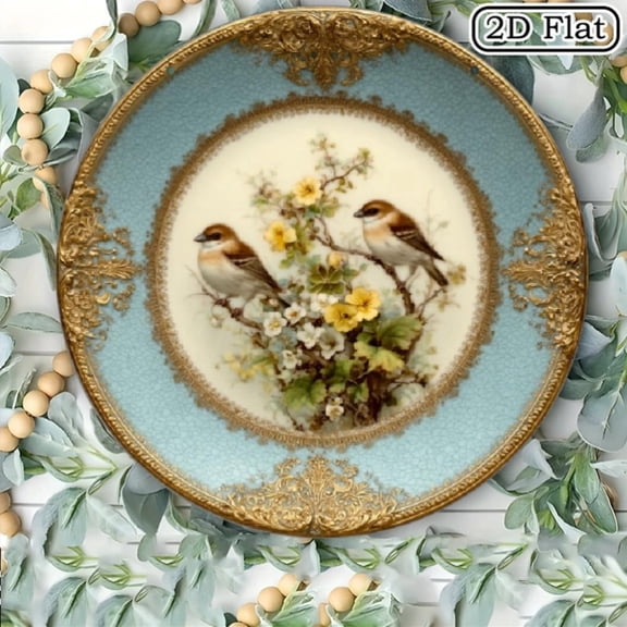 HELLOYOUNG 8x8 Inch 2D Vintage Bird Decorative paintings Party Wedding Wall Decor Home Kitchen