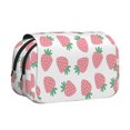 thumbnail image 1 of Disketp Strawberry Estuche de Lápices de Doble Capa con Tapa Abatible y Cremallera, Organizador Escolar para Adolescentes y Adultos, 1 of 7