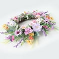 thumbnail image 5 of 20 Inch Spring Summer Wreath Floral Door with Lifelike Green Leaves Elegant Silk Hanging Ornament for Wall Window Home, 5 of 7