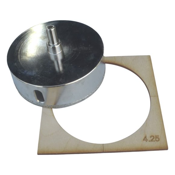 4 1/4 Pouces Scie à Trou Diamant pour Carreaux de Porcelaine pour Baignoire Douche Valve 4 1/4 Po Scie à Trou 108mm Scie à Trou Diamant avec Guide