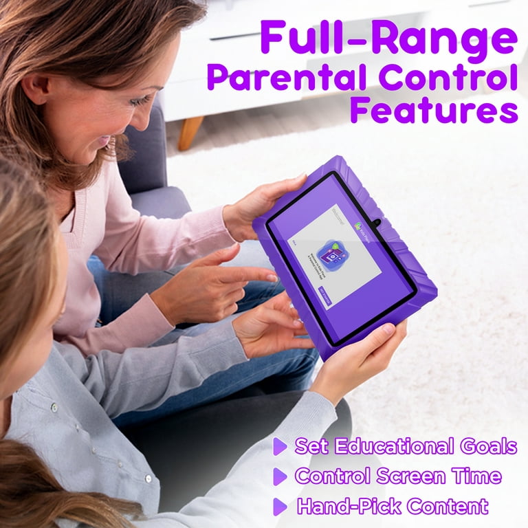 Contixo 7 Inch Learning Tablet Bundle, 4 Stylus, 32GB MicroSD Card and  Tablet Bag Included, Pre-Installed Apps and Parent Control, Bluetooth,  Wi-Fi Kids Tablet TC-V82-DP-S1-TB1-Purple 