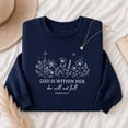 thumbnail image 4 of Jollimate God Is Within Her She Will Not Fall Sweatshirt, Psalm 46:5 Christian Graphic Pullover, Gift for Women, 4 of 6