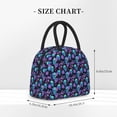 thumbnail image 2 of Rocae purple flower blue Skull for Leakproof Lunch Box for Adults, Wide Opening Lunch Tote Bag, Reusable Lunch Cooler Bag, 2 of 6