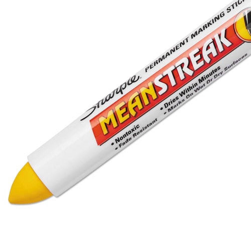 "Mean Streak Marking Stick, Broad Bullet Tip, Yellow | Bundle of 2 Each"