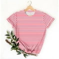 thumbnail image 4 of Short Sleeve T Shirts for Women Floral Printed Graphic Tees Tops Cute Pullovers Tunic Cotton Blouse Pink XL, 4 of 4