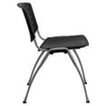 thumbnail image 3 of Flash Furniture RUT-F01A-BK-GG Stacking Chair w/ Black Plastic Seat & Titanium Metal Frame, 3 of 5