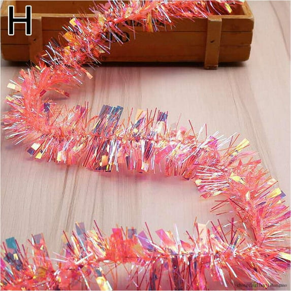 2M(6.5Ft) Chunky Tinsel Foil Garland Christmas Tree Xmas Wedding Party Home Deco