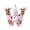 W, variant on Acrylic Letter Christmas Ornament Pink Snowman Monogram Hanging Decoration with Initial for Xmas Tree Gift for Friends (3.15In)