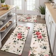 thumbnail image 2 of Pioneer Flower Floral Print Pattern Kitchen Rugs Sets Of 3,Kitchen Runner Rugs Non Skid Washable,Decorative Kitchen Floor Mats for Kitchen,Sink,Laundry,17"x30"+ 17"x47" + 17"x59", 2 of 6