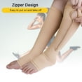 thumbnail image 6 of Venoro Nylon Zipper Compression Socks Support Graduated Stockings Mens Womens 20-30mmHg, 6 of 12