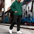 thumbnail image 5 of Mens 2-Piece Hoodie & Jogger Set Comfortable Loose Fit Outfit with Pocket Drawstring for Daily Wear, Gym & Lounging, Multiple Color Options, 5 of 8