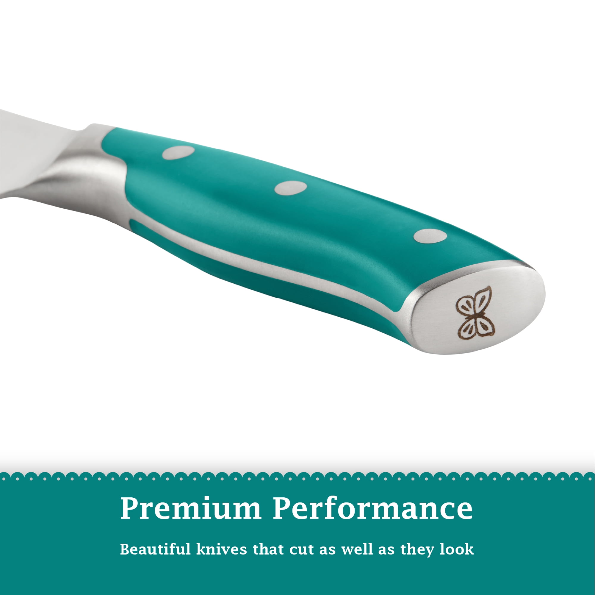 The Pioneer Woman Pioneer Signature 3-Piece Stainless Steel Cutlery Set, Teal