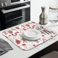 thumbnail image 3 of White Christmas Cookie Pattern Dish Drying Mat for Kitchen 1 Pack, Ultra Absorbent Microfiber Dishes Drainer Mats,16x18in(41x46cm), 3 of 6