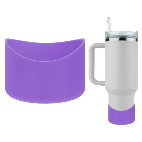 Uxcell Silicone Water Bottle Boot [1PCS] - Anti-Slip Protective Sleeve Use for Protecting Water Bottles from Scratches - [Violet - 2.75 IN]