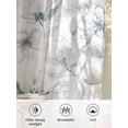 thumbnail image 6 of Sheer Curtains 63 Inch Length, Green Beige Spring Floral Semi Sheer Curtains Light Filtering Window Treatment, Luxury Botanical Summer Privacy Voile Drapes for Living Room Bedroom 52x63 Inch, 6 of 7