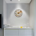 thumbnail image 5 of Yayeee Wall Clock Battery Operated 9.5" Silent Quartz Non-Ticking for Living Room Decor, Beige Fall Books, 5 of 8