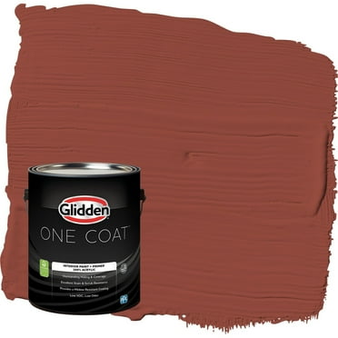 Glidden One Coat Cedar Chest / Red Eggshell Interior Paint with Primer, 1 Gallon