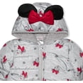 thumbnail image 3 of Disney Girl's Minnie Mouse Print Hooded Puffer Jacket with Ears and Bow, 3 of 3