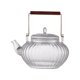 thumbnail image 3 of Estufas de tetera de vidrio martillado té hervido hervidor de té transparente floreciendo y fabricante de hojas sueltas para restaurante al aire libre 600 ml, 3 of 8
