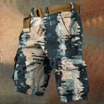 thumbnail image 2 of WTOBBY Men's Casual Summer Shorts with Camouflage Print, Loose Fit Work Style, Large Size, Multi-Pocket Utility, 5-Inch Mid-Length, No Belt Needed for Easy Wear,Army Green L, 2 of 5
