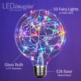 thumbnail image 5 of LEDimagine G95 Fairy Light Bulb, 50 Multicolor Color Changing LED Diodes Inside, Clear Glass Finish, E26 Base, 5 of 5