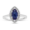 thumbnail image 1 of 1.37 CTW Diamond & Sapphire Ring, 14K White Gold - Size 5, 1 of 1
