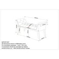 thumbnail image 4 of Contemporary Velvet & Solid Wood Bench in Blue, 4 of 8