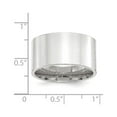 thumbnail image 4 of 14k White Gold 12mm Standard Weight Flat Comfort Fit Wedding Band Size 6 WFLC120, 4 of 5