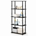 thumbnail image 2 of Furinno Turn-N-Tube 23.6â€ W x 11.6 D x 57.4 H 5-Shelf Decorative Shelves, Black, 2 of 5