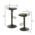 thumbnail image 5 of Max 34 Inch Outdoor Barstool, Gray Resin Woven Wicker, Foldable, Set of 2- Saltoro Sherpi, 5 of 5