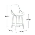 thumbnail image 3 of LumiSource Diana 24" Fixed-Height Counter Stool - Set of  2, 3 of 10