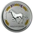 thumbnail image 1 of 2002 Australia 1 kilo Silver Year of the Horse BU (Diamond Eye), 1 of 4