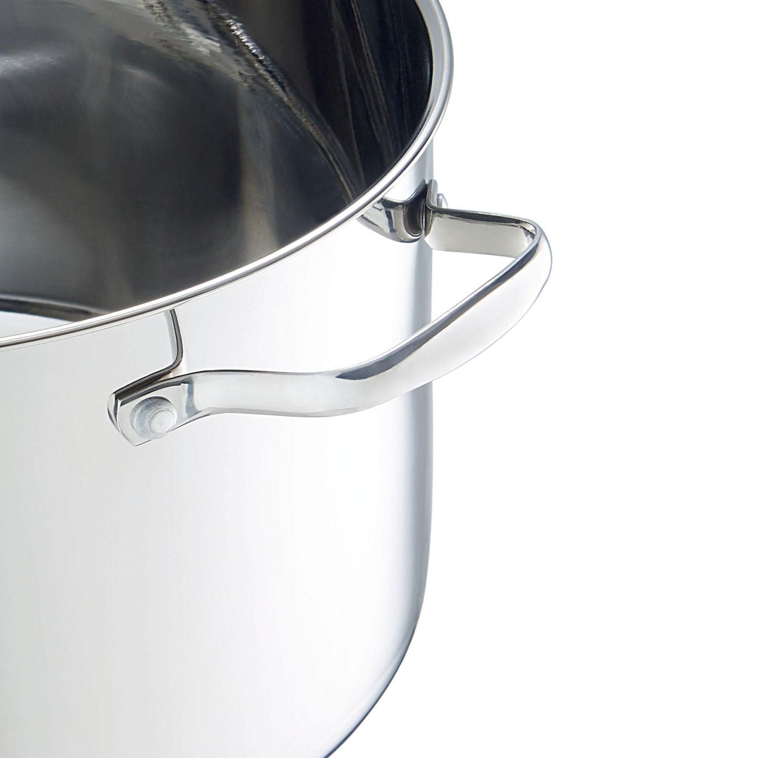 Mainstays Stainless Steel Dutch Oven with Glass Lid, 13 qt., induction ready