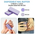 thumbnail image 6 of LVKN Disposable Pedicure Kit, 100 Pcs Blue Pedicure Liners, 100 Pcs Disposable Pedicure Kit 3 in 1 (Purple Pumice Pad, Wood Nail File 100/180 Grit, Purple Mini Buffer 100/180 Grit) 200 Counts, 6 of 7
