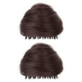 thumbnail image 2 of FVDPWYE Space Bun Hair Clip Fashion Easy to Wear Thick Headdress for Proms Parties Women Dark Brown, 2 of 9