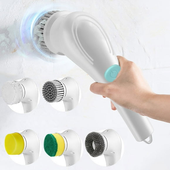 MAOWAPLG Electric Rotary Cleaner Power Cleaner For Whole House With 5 Replaceable Shower Cleaning Brush Heads