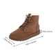thumbnail image 5 of EeaseMX 1 par de botas de nieve para estudiantes, botines cálidos para mujer, zapatos con cordones, botas de algodón, 5 of 8