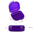 thumbnail image 2 of Dental Mouth Guard case Orthodontic Retainer Cases Container with Vent Holes, Denture Holder Clear Aligner Box for Household|Office|Travel - Dark Purple, 2 of 5