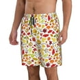 thumbnail image 2 of Naloa Colorful Leaves Men's Beach Shorts, Surfing shorts, Swim trunks, Quick Dry Swim Trunks for Surfing Beach Fun - 3X-Large, 2 of 9