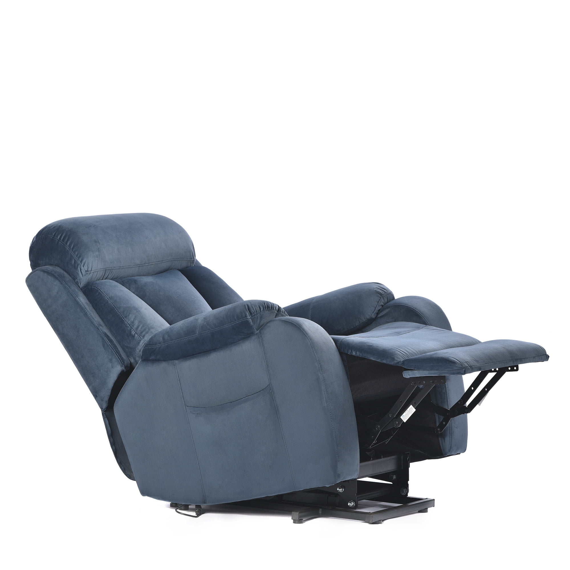 Resenkos Massage Recliner Chair, Fabric Recliner Sofa Home Theater Seating with Lumbar Support, Power Lift Recliner Chair for Living Room, Navy Blue Resenkos Massage Recliner Chair, Fabric Recliner Sofa Home Theater Seating with Lumbar Support, Power Lift Recliner Chair for Living Room, Navy Blue