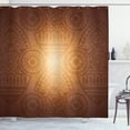 thumbnail image 1 of Ambesonne Tan Shower Curtain, Art Animals Flowers, 69"Wx75"L, Brown Tan Yellow, 1 of 3
