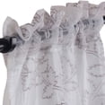 thumbnail image 2 of Superior Foliage Sheer Curtain Set of 2, 26" x 84", Grey, 2 of 6