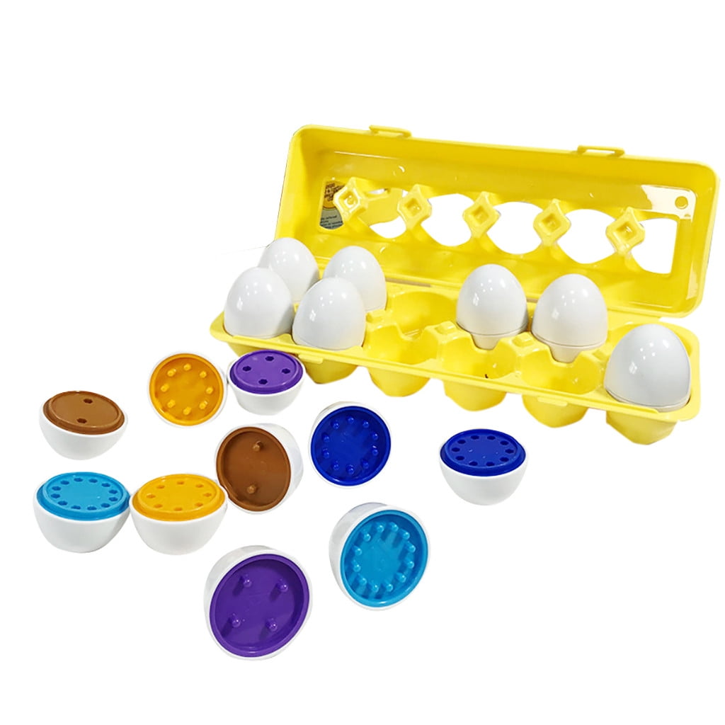 Color & Shape Sorter Matching Egg Set Educational Learning Toy Kids Gift 12pcs 