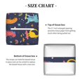 thumbnail image 5 of Lsque Cartoon Dinosaur Printed Tissue Box Cover Holder, Facial Paper Organizer Dispenser,Square with Bottom Belt, PVC Leather Decorative Organizer, 5 of 8