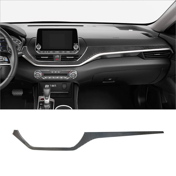 Soft Carbon Fiber Car Interior Decor Kits Carbon Fiber Interior Console Dashboard Cover Trim For Nissan Altima Sticker