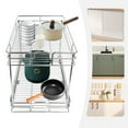 thumbnail image 6 of Fichiouy 2 Tier Pull-out Cabinet Organizer Rack Slide Out Drawers Cabinet Organizer for Kitchen Under Sink, 6 of 9